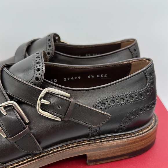 Salvatore Ferragamo Tramezza Samson Cap Toe Oxford Black Leather Dress Shoes 6.5 - Picture 5 of 11